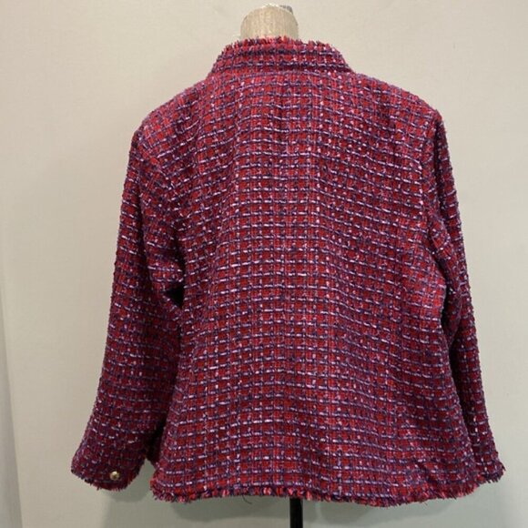Talbots Tweed Plaid Jacket Size 22W - Picture 12 of 16